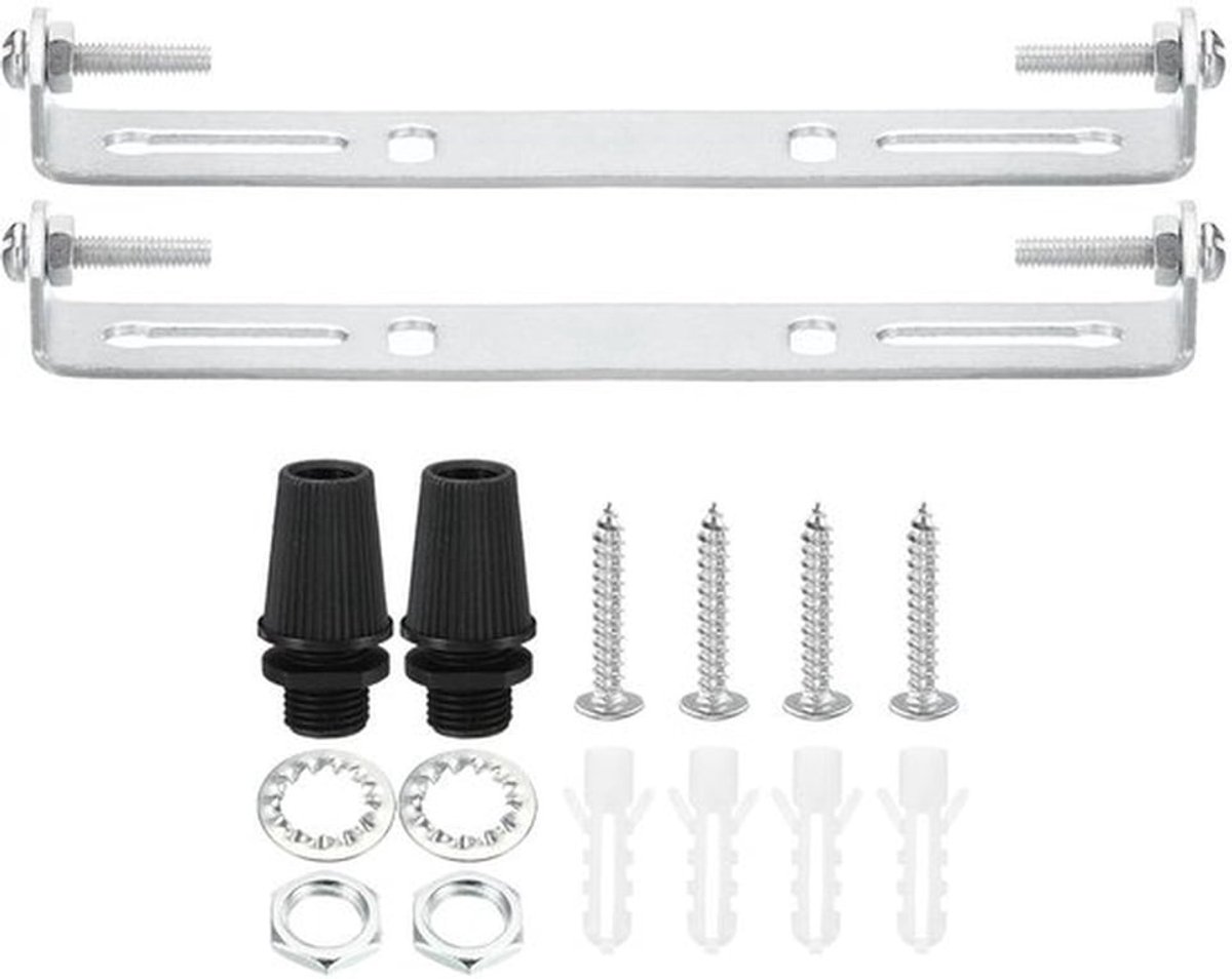 120mm Montagebeugel Plafondlamp - 2 Stuks - Stalen Plaat met Schroeven en Moeren