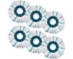 Sogiol® 6 Pack Microfibre Mop Replacement Heads for Leifheit Clean Twist Disc Mop Micro/Clean Twist Disc Mop Ergo, Powerful Absorbent and Decontamination, Suitable for All Floor Types