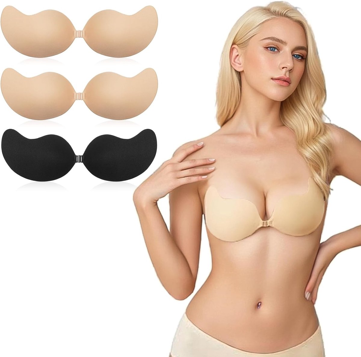 Push Up Strapless Bh, Herbruikbare Onzichtbare Siliconen Bh, Huidvriendelijke Bh voor Avondjurk, Bruidsjurk en Badkleding
