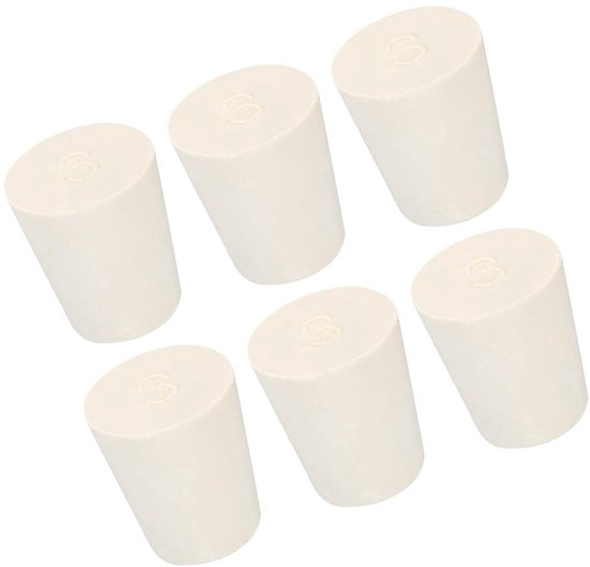 stuks taps toelopende rubberen pluggen, 17 mm tot 23 mm massieve siliconen stop, taps toelopende rubberen stop voor laboratoriumafdichting, laboratoriumstop met gat voor reageerbuisdoppen voor