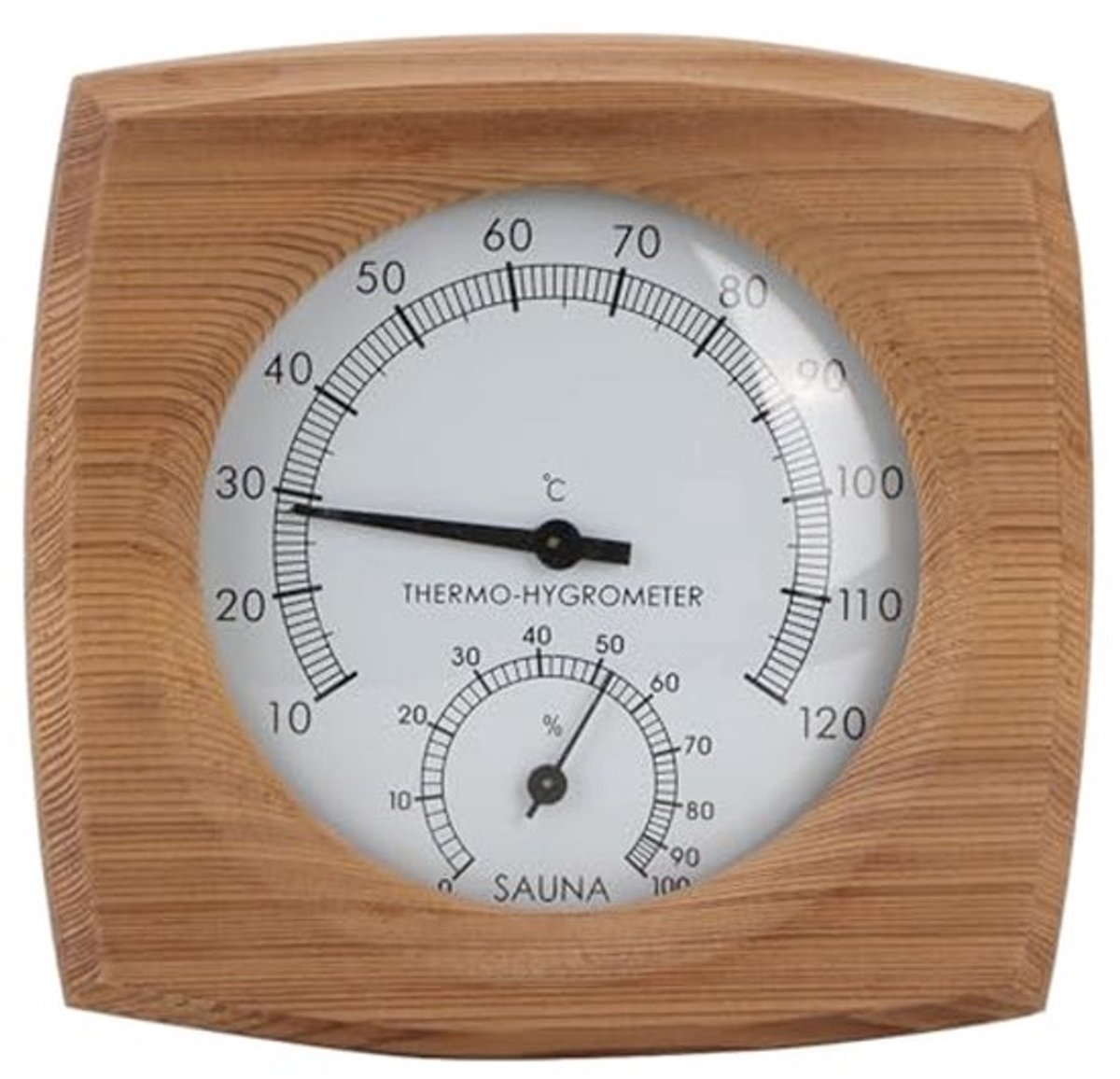 2-in-1 Binnen Hout Thermo-Hygrometer Thermometer Hygrometer Stoomkamer Sauna Kamer Accessoires Voor Sauna Kamer Wand Decoratief