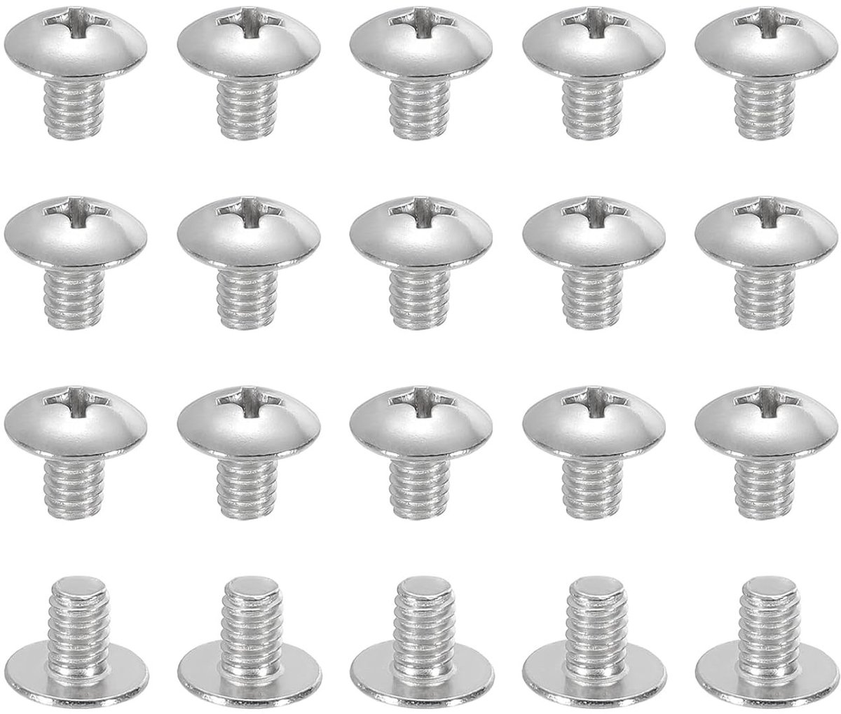 8#-32x1/4" Phillips Head Schroeven, 20 Stuks RVS 304 Houtschroeven voor Ventilatoren en Meubels