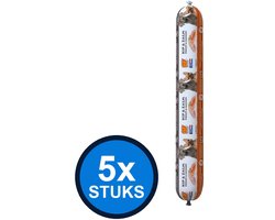 5x Biofood - vleesvoeding compleet kip&zalm worst 800gr - Hondenvoer Natvoer - 800 g