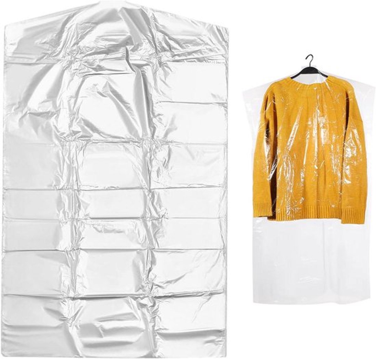 Transparante opberghoesjes voor kleding - 50 stuks | Stofdicht en ideaal voor reizen