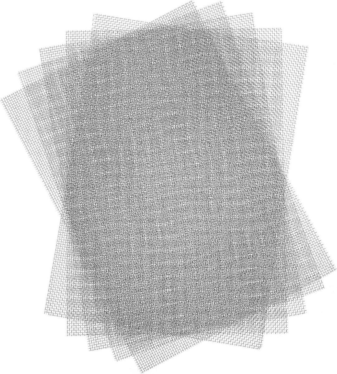 Draadgaas Roestvrij Staal - Metaalgaas Vliegengaas - Gaten Repareren - Fijnmazig 20 Mesh - 15 x 21 cm - Zilver