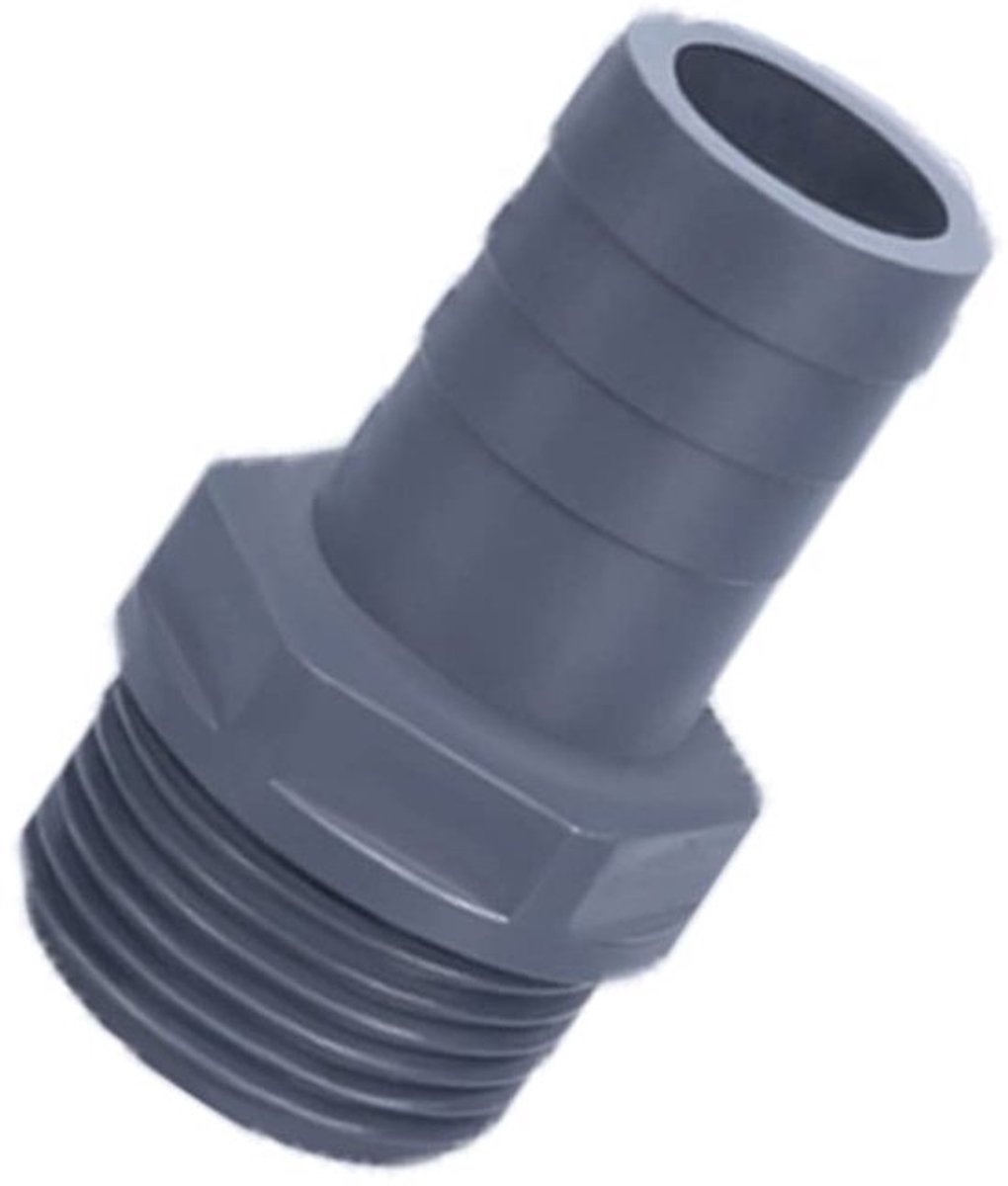 UPVC externe schroefdraad slangconnector snelconnector harde buis plastic pagode verbinding fitting adapter voor aquaria, watertanks, badkuipen, zwembaden (G1"x30mm)