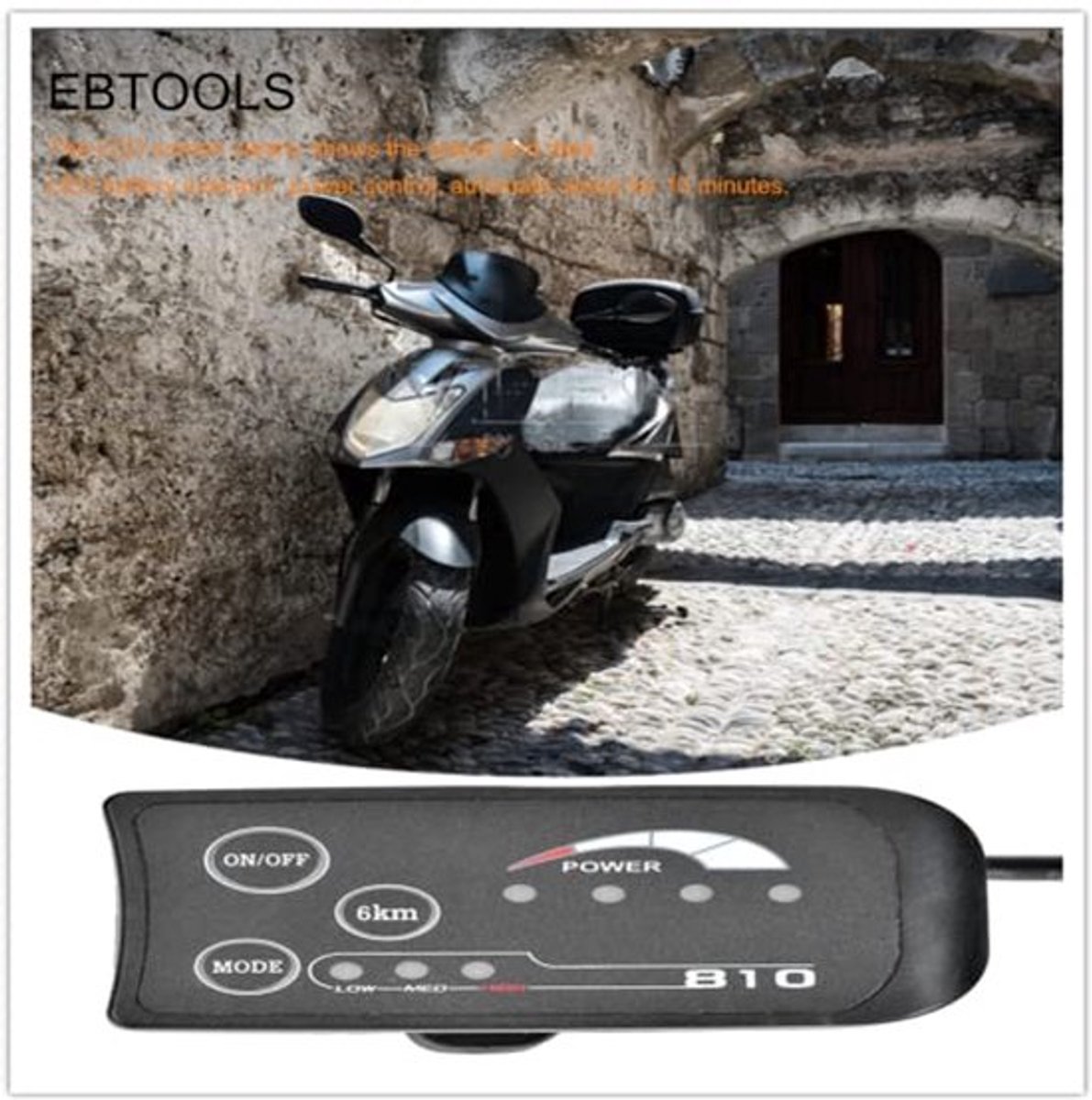 Elektrische fiets 810 met hoogwaardige LED display en 5-draad kabel bediening voor eenvoudig gebruik en optimale controle tijdens het fietsen