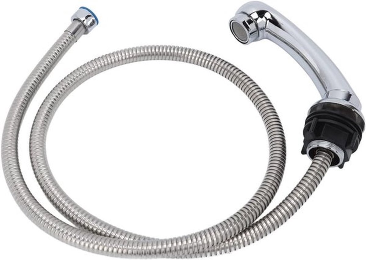 Professionele Kapsalon Shampoo Bed Douchekop - Handdouche - Slangfittingen - Geschikt voor Haarwassen - Zwart - Doucheaccessoire Professioneel Gebruik - Doucheset met Kraanadapter.