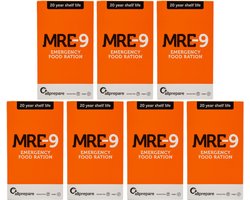 MRE-9 Noodrantsoen - 7 dagen - 20 Jaar Houdbaar - Extra Vitaminen - Lactose vrij - Noodvoedsel