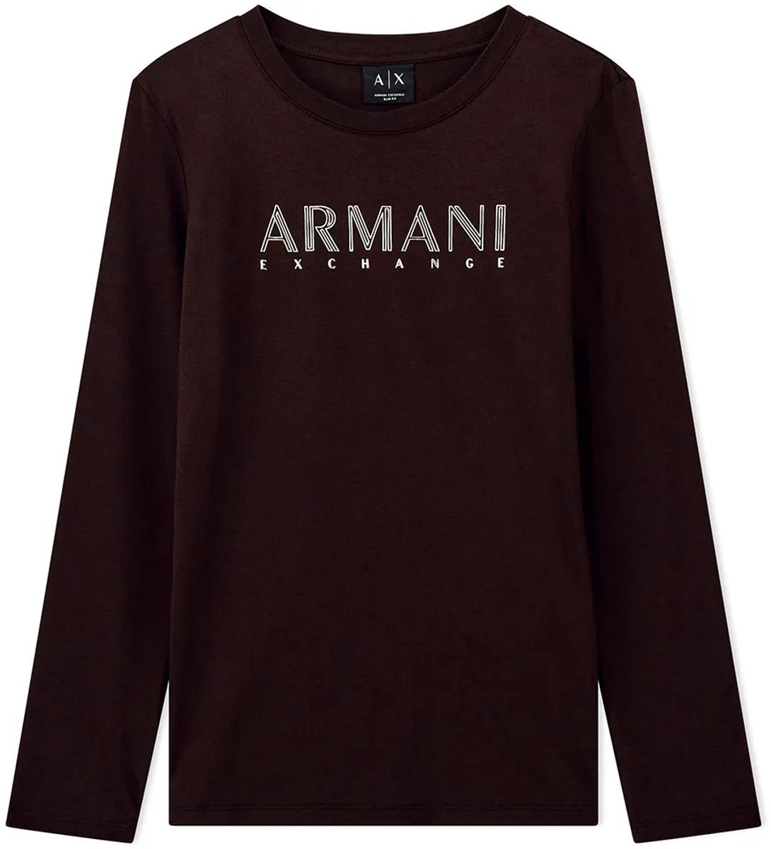 Armani Exchange Xw002761_af23954 T-shirt Met Lange Mouwen Bruin XL Vrouw