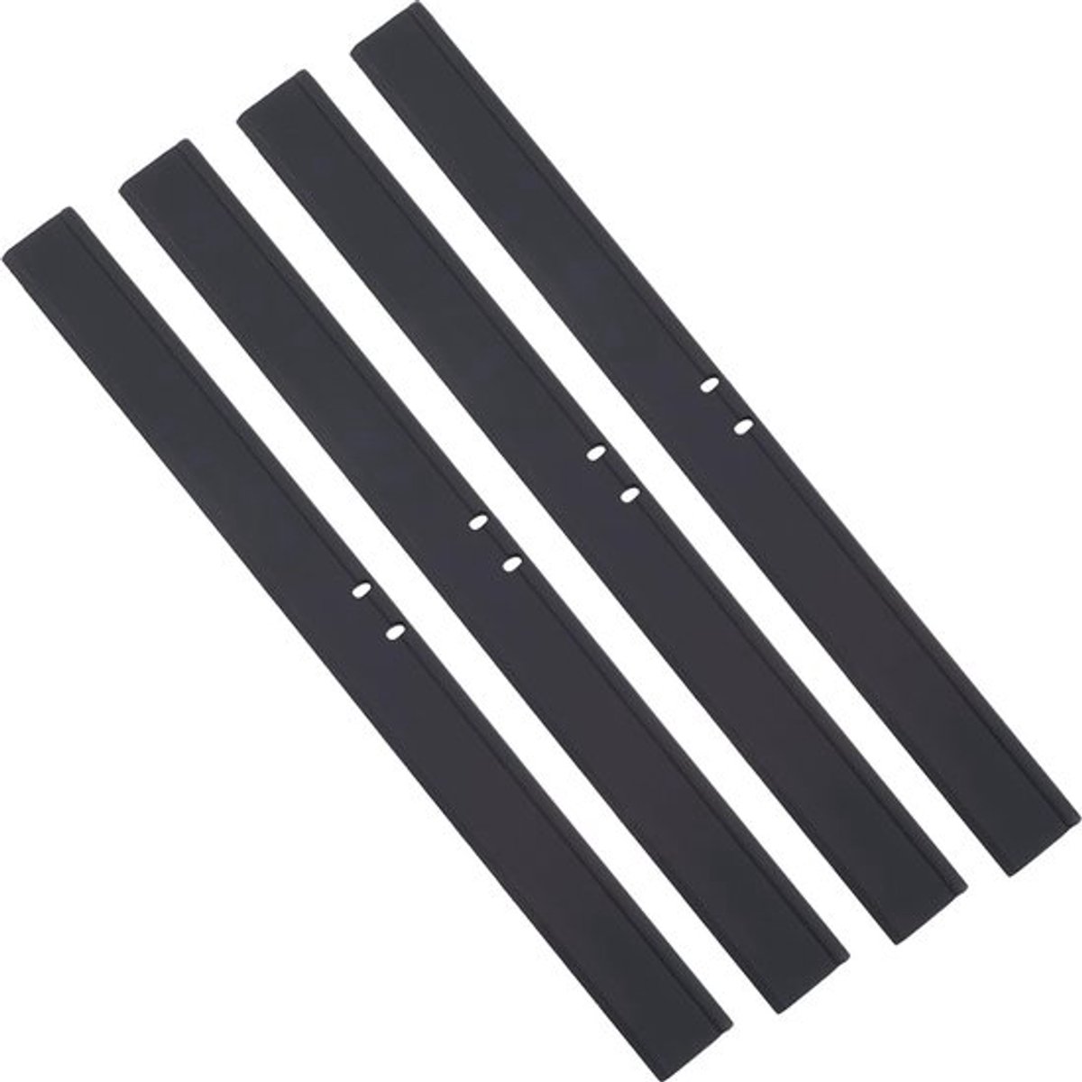 4 stuks wisserbladen voor vervanging, zwart, siliconen, wasborstelkop, navulling, rubberen zuigers voor huishoudelijk gebruik, voor thuis, klaslokalen, kantoren, ramen, douchedeuren en glas.