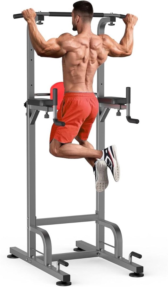 KIRA® Pull Up Station - Pull Up Bar - Krachttraining - Grijs - 67cm x 86cm x 219cm
