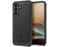 Spigen Hoesje Geschikt voor Samsung Galaxy A37 - Rugged Armor Case - Carbon Back Cover met Air Cushion - Matte Zwart