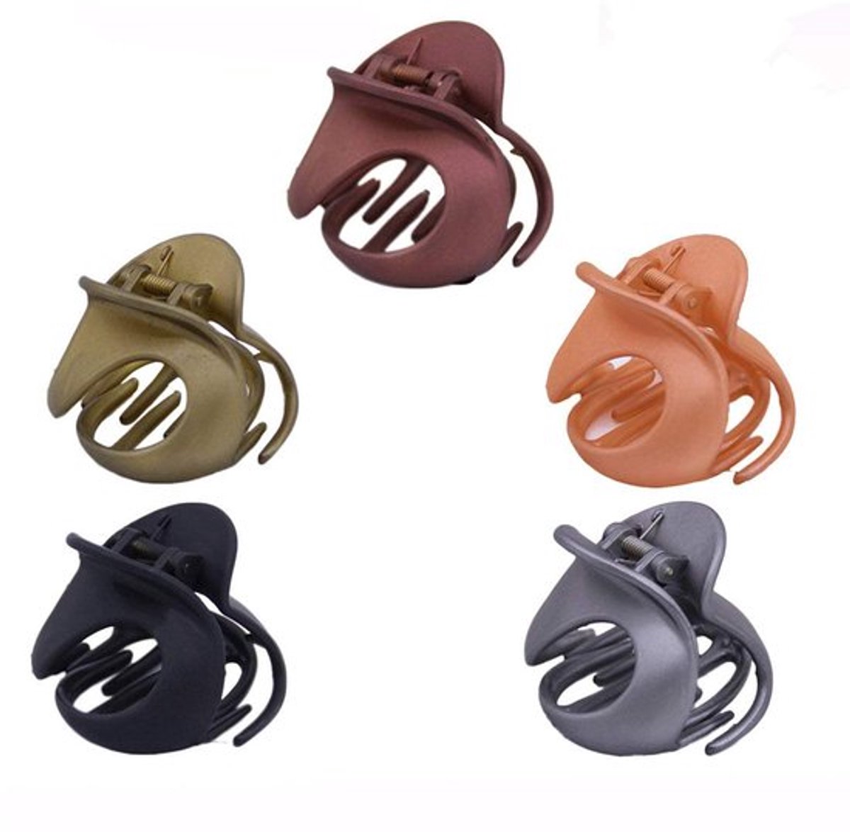 5 stuks klauwenclips, vintage haarspelden haargrijpers antislip plastic klauwenclips voor vrouwen