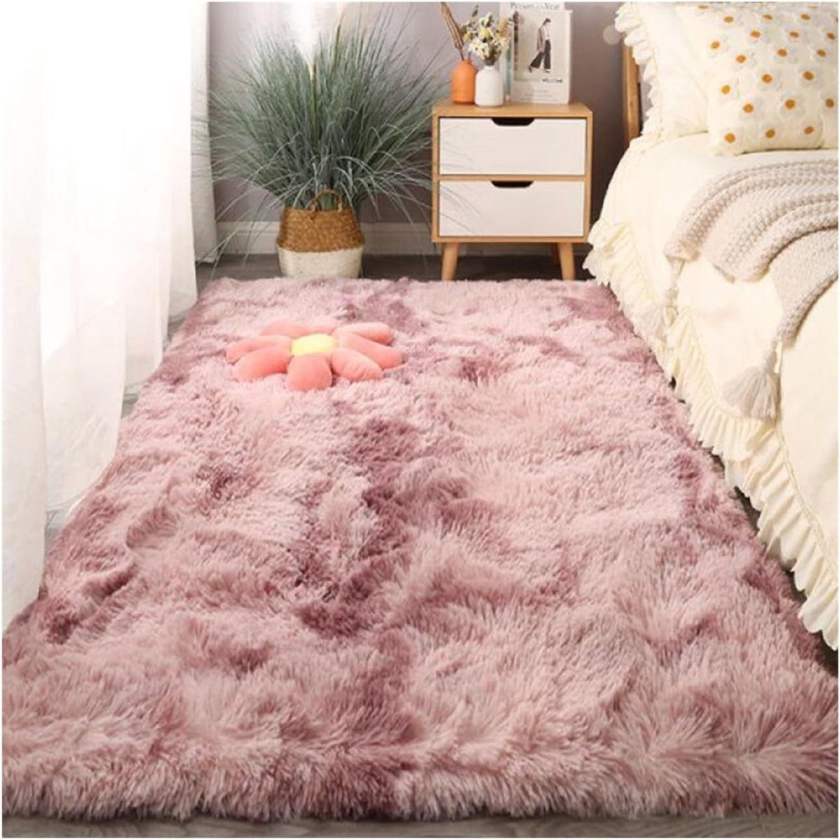 Zacht Vloerkleed - Pluche Tapijt - Woonkamer Decoratie - Antislip Onderkant - 150 x 200 cm