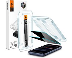 Spigen Privacy Glass Geschikt voor iPhone 17 Pro / 17 / 16 Pro - EZ Fit GLAS.tR - 9H Tempered Glass Screen Protector - Case Friendly - Gemakkelijke Installatie - 2-Pack