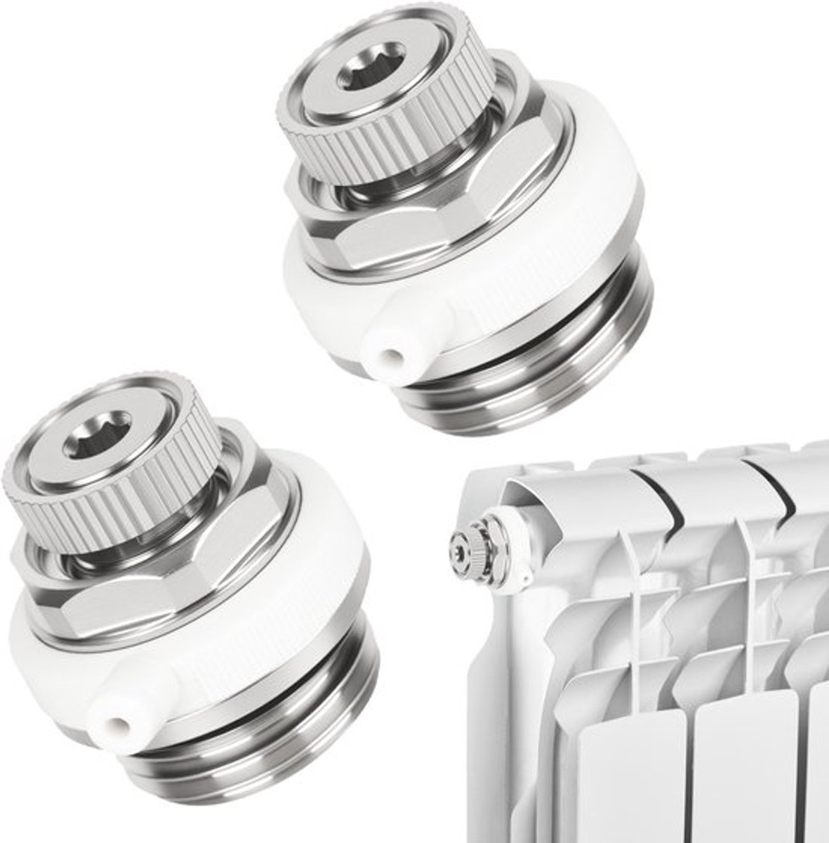 Automatische Radiator Luchtventiel 1/2 Inch Luchtventiel Stop met Terugslagklep, Corrosiebestendige Ventielklep, Radiator voor Zelfontluchting Koelventiel, Radiator Ventilator