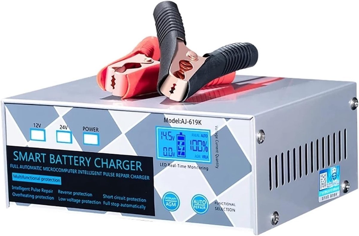 Autolader - Draagbaar - Volautomatisch met Zuiver Koperen Spoel - 12V/24V 260W