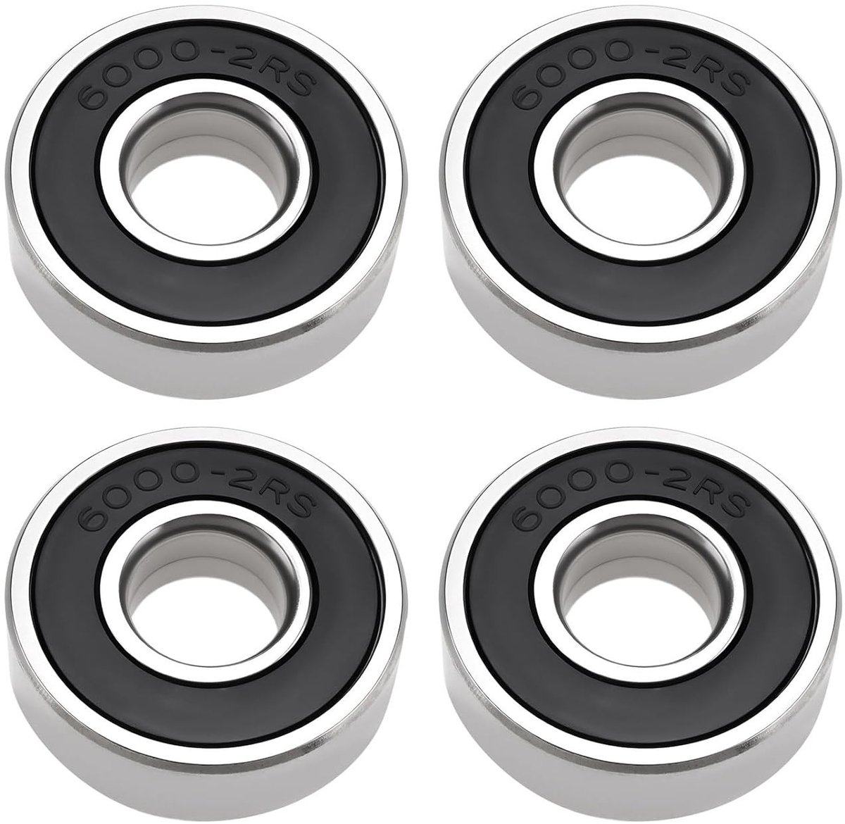 Set van 4 stuks 26x10x8mm Golf Trolley Voorwiel Lagers 6000RS Geschikt voor Diverse Golf Trolleys