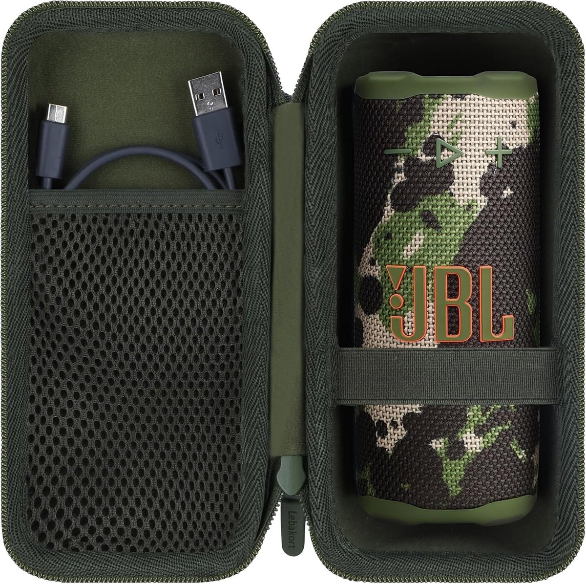 Duurzame Hard Protective Case voor Compacte Bluetooth Speaker in Olijfgroen - Bescherming, Schokbestendig, Stijlvol Ontwerp