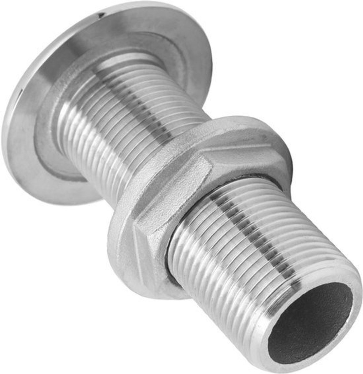 Rechtdoor Hull Fitting 316 RVS Waterafvoer Outlet Sanitair Ventiel Slang Thru Afvoer Connector voor Boot Jachten (3/4" 75mm)