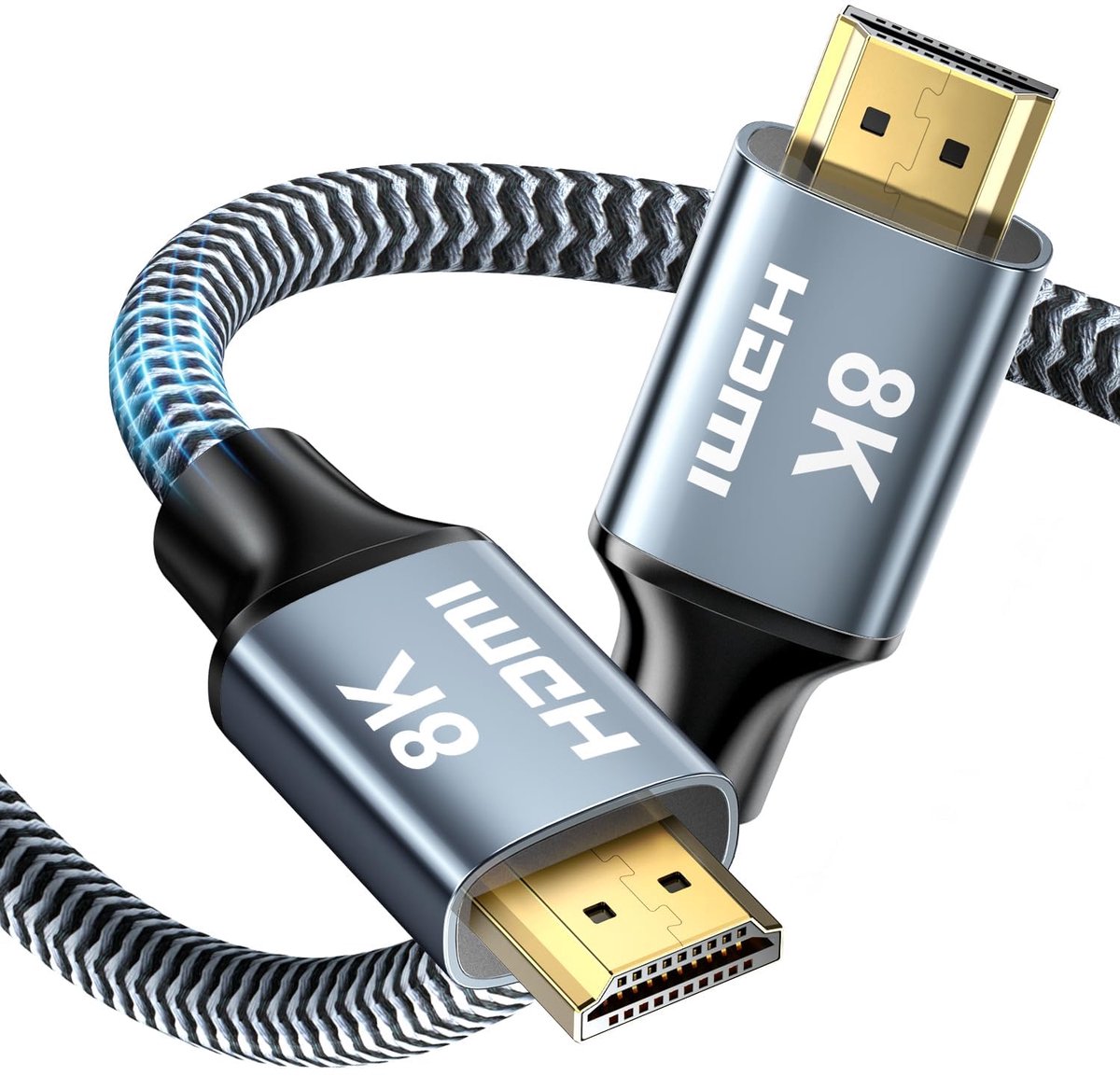 SnelShoppen - 8K HDMI 2.1 Kabel 4m - Hoogwaardige HDMI-kabel 48Gbps - Ondersteunt 8K@60Hz, 4K@120Hz, eARC, HDR, Ideaal voor HDTV, Laptop, Gaming