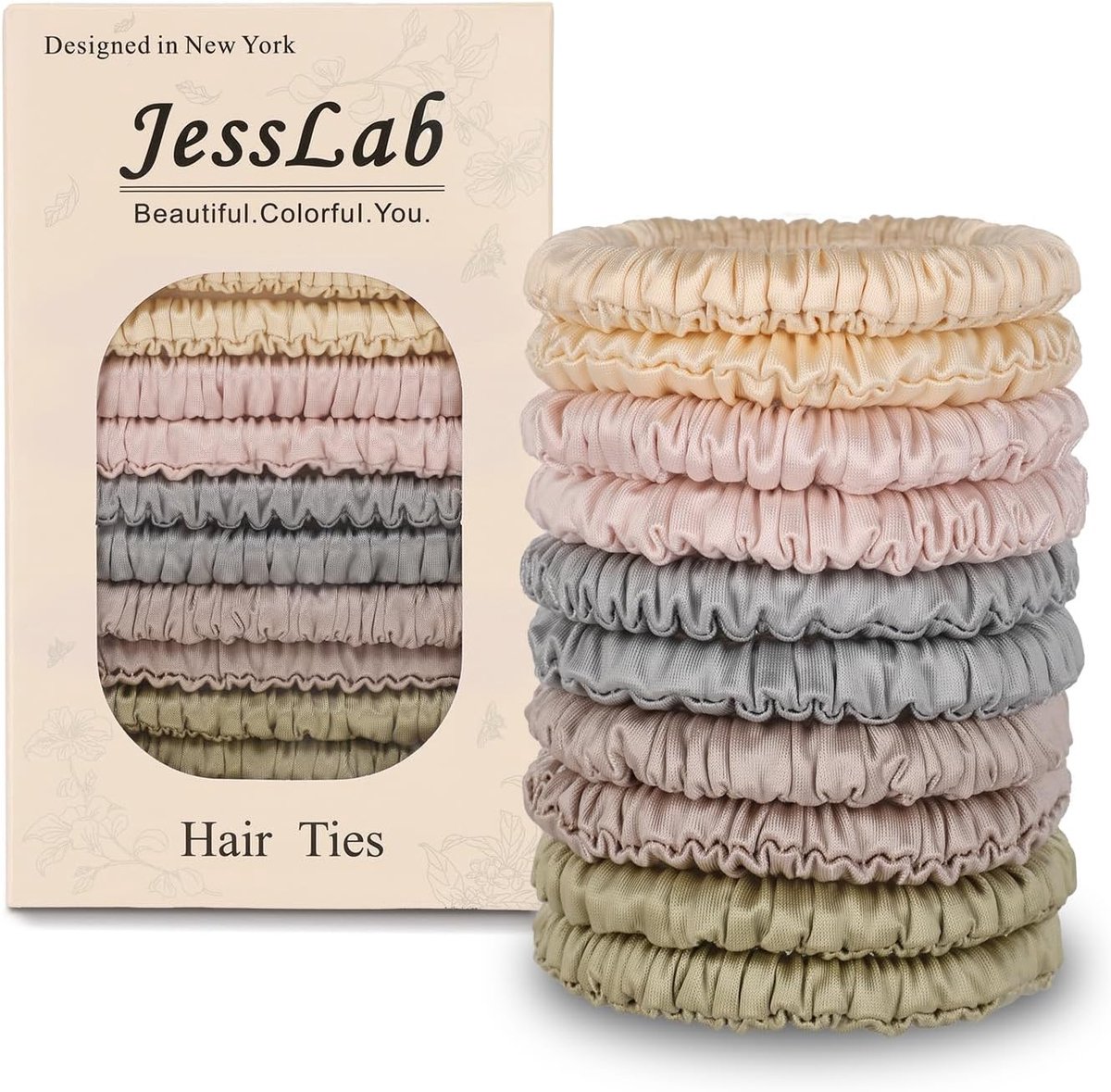 Thijox - No Damage Satin Scrunchies Haarbanden, Zachte Kreukvrije Scrunchies voor Fijn en Krullend Haar, 10 Stuks voor Slapen en Feest, Ideaal voor Vr