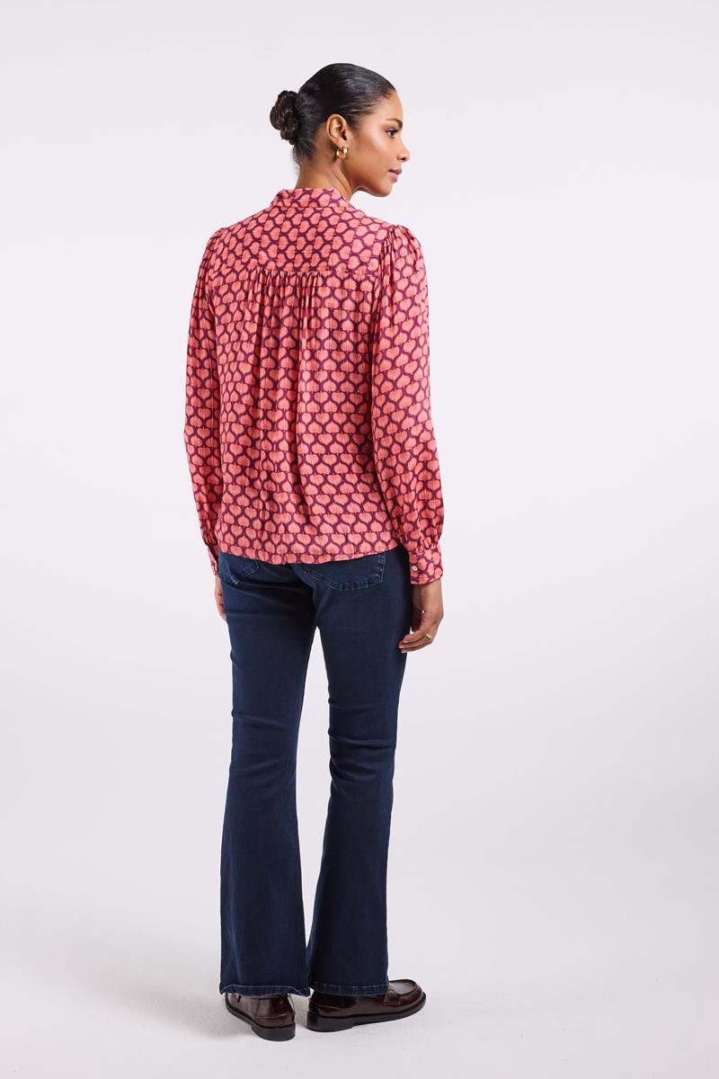 DIDI Dames Blouse Sable Red Lotus print maat 40