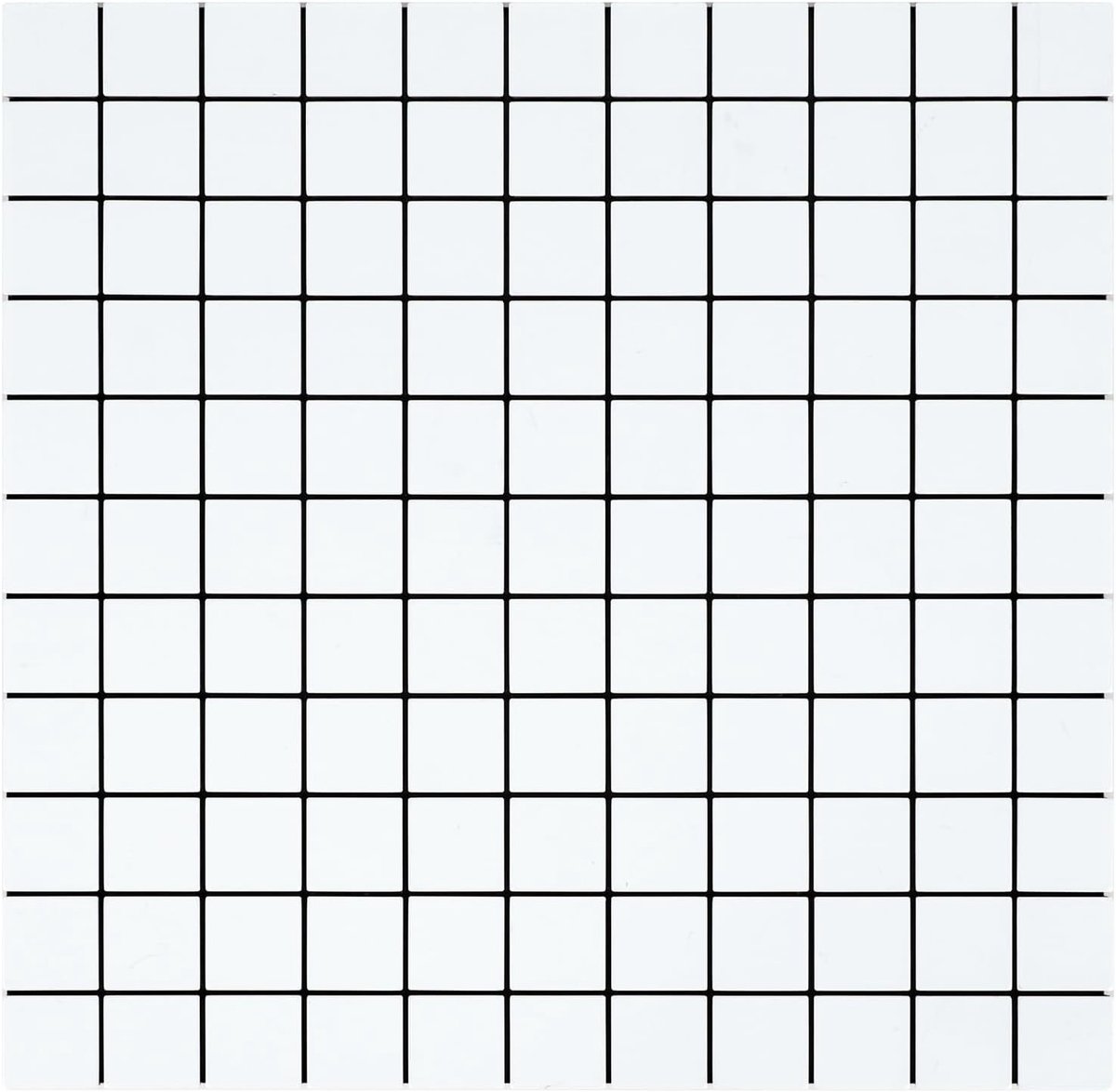 SnelShoppen - Zelfklevende Tegels, Mozaïektegels voor Keuken, Zelfklevende Tegelstickers, Vierkant, Wit, 6 Matten, Aluminium Composiet, 0.54 m2