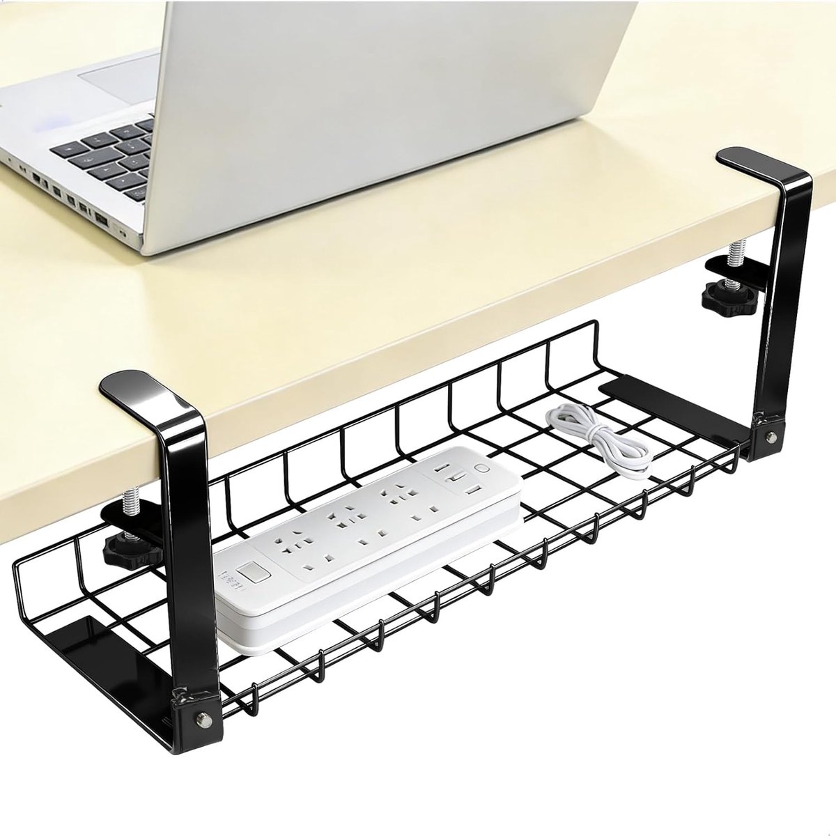 SnelShoppen - Kabel Organizer voor Bureau, Kabelmanagement Lade Onder Bureau, 380 x 190 x 195 mm, Kabelopberger, Accessoires voor Kabels Verstevigen e