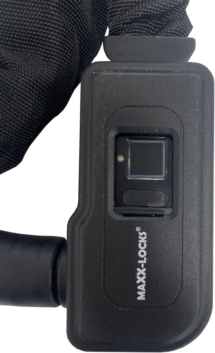SnelShoppen - Fietsslot Met Vingerafdrukscanner - 90cm - Zwart - Innovatief Beveiligingsslot Voor Fietsen, Motoren, E-bikes, Duurzaam en Gemakkelijk i