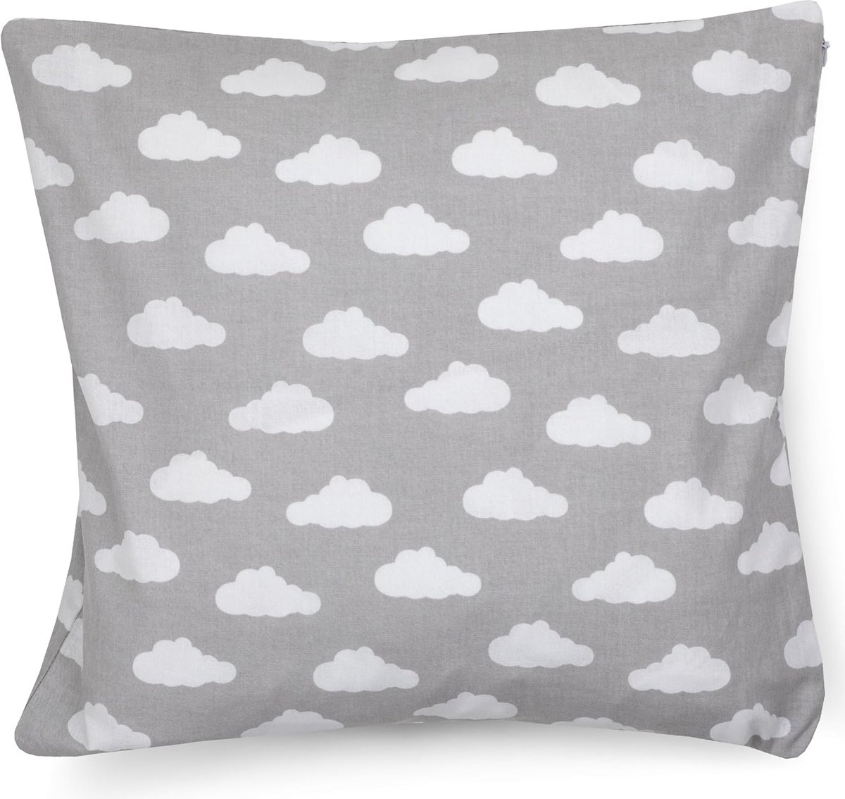 SnelShoppen - Kinderkussenhoes 25 x 50 cm - 100% Katoen - Dubbelzijdig - Oeko-Tex Standaard 100 - Wolken Motief - Voor Jongens en Meisjes - Perfect vo