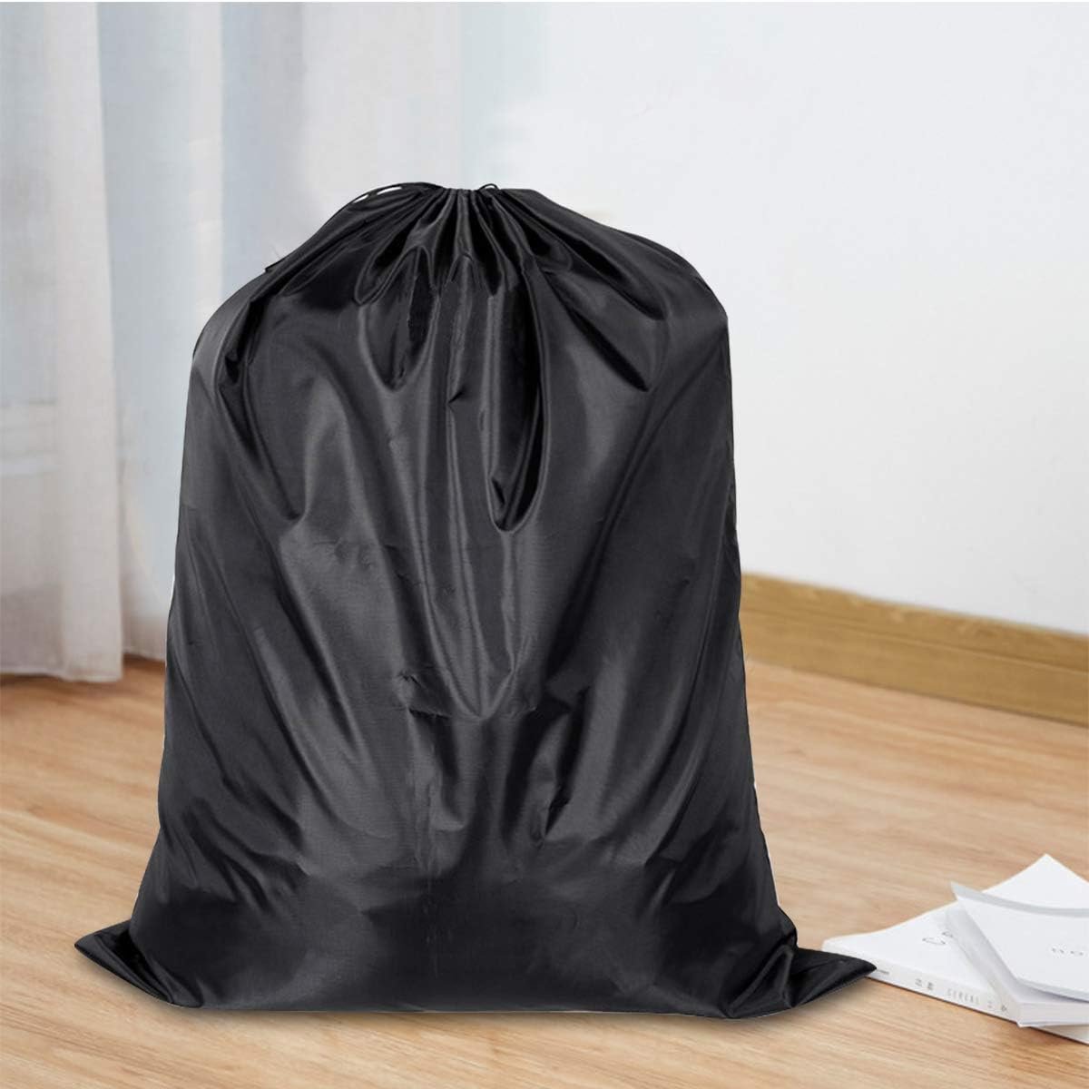 Thijox - Extra Grote Opbergtas 120x94 cm, Waterdicht Zwart, Oxford-stof, Trekkoord, Ideaal voor Dekbed, Kussens, Kleding, Schoenen, Speelgoedopslag, V