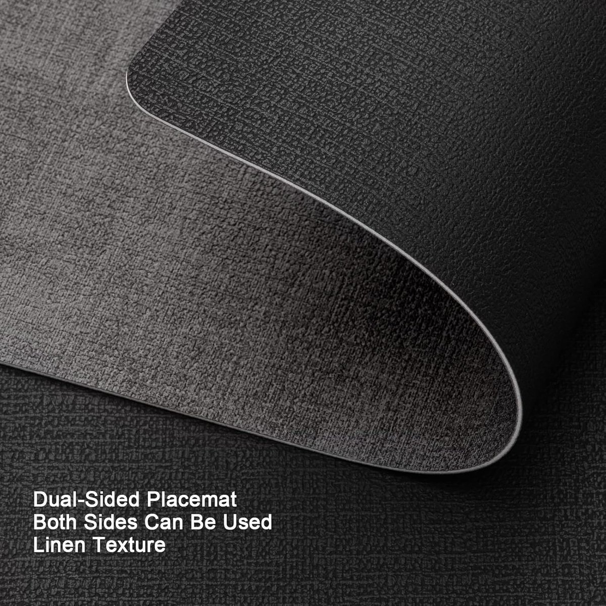 SnelShoppen - Set van 6 Dubbelzijdige Leer Placemat en Coasters, Waterdicht, Wipeable, Antibacterieel, Niet-slip, Wasbare Tafelmatten en Onderzetters,