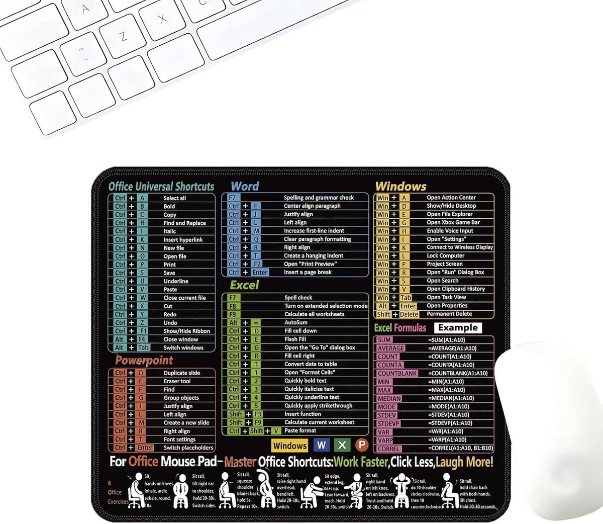 SnelShoppen - Mouse Pad 300x250 mm - High-Quality Woven Fabric - Natuurlijke Rubber Ondergrond - Ideaal voor Kantoor en Gaming - Schaduwgrijs