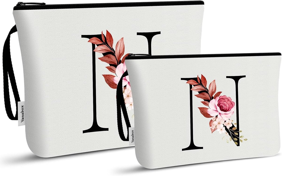 SnelShoppen - Set van 2 Persoonlijke Toilettassen voor Vrouwen - Handige Cosmetica Tas met Handvat - Duurzaam Materiaal - Perfect als Verjaardagscadea