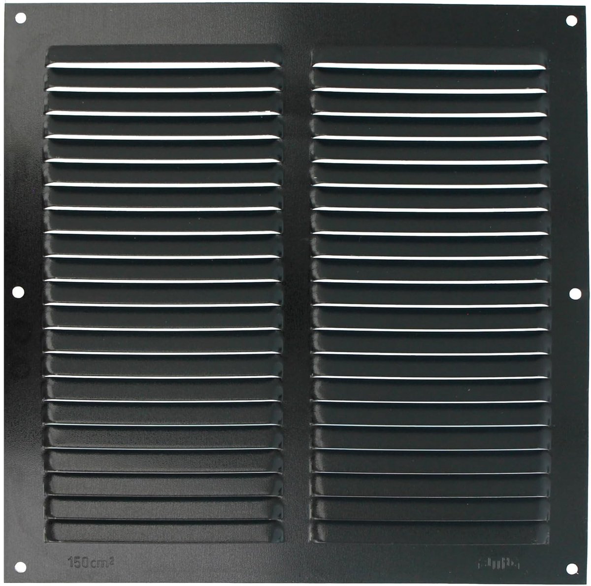 SnelShoppen - Ventilatierooster Aluminium - Luchtrooster 250x250 mm - Zwart - Ideaal voor Keuken en Badkamer - Verbeter luchtcirculatie