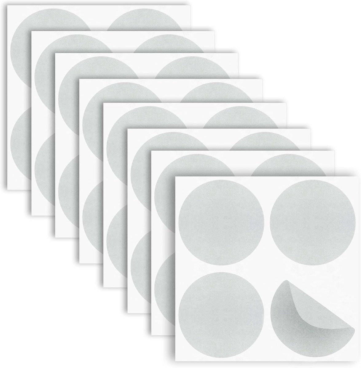 SnelShoppen - Set van 32 Ronde Anti-botsing Stickers voor Glas - Zelfklevende Vinyl Cirkelstickers, 5,5 cm, Mat, Voor Ramen en Deuren, Voorkomt Stoten