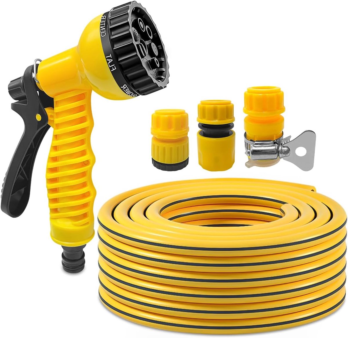 SnelShoppen - Tuinslang Spuitpistool, Hoge Druk Tuinsproeier, Multifunctionele Water Spray met 7 Spuitpatronen, Ideaal voor Tuin, Auto Wassen, Huisdie