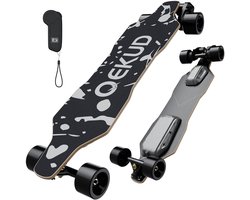 Qekud S4 Elektrisch Skateboard – 2000W Dual-Motor, 42km/h, 30km Bereik, OLED Afstandsbediening, IPX4 – Voor Volwassenen & Jongeren