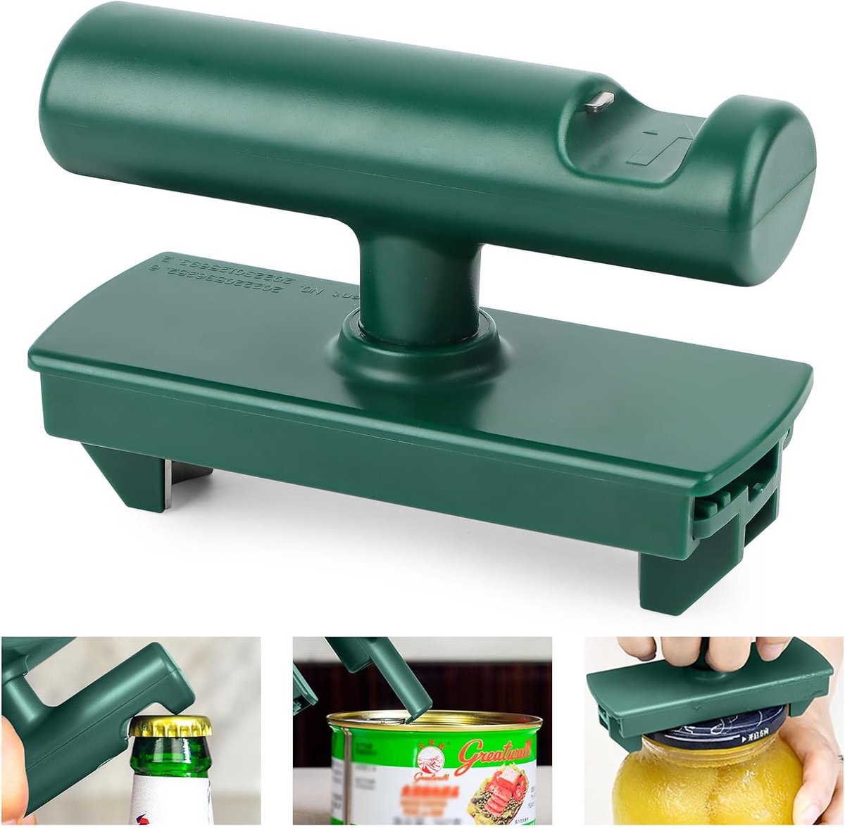SnelShoppen - Effortless Opener voor Artritis, Gemakkelijke Blikopener, RVS en Glasopener voor Senioren, Ideaal voor Camping en Gezinsuitjes