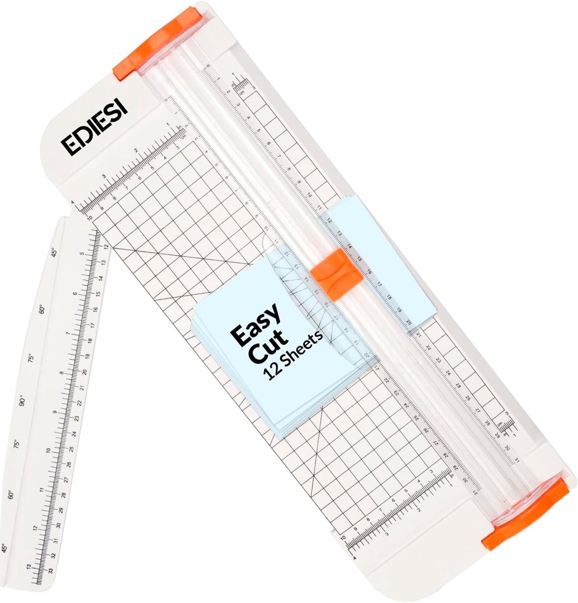 SnelShoppen - Professionele A4 Paper Cutter met Schaar Snijfunctie, Hoge Precisie, Automatische Vergrendeling, Uitbreidbare Liniaal, Voor Papier, Foto