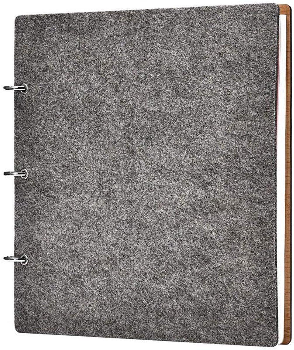 SnelShoppen - DIY Foto Album Scrapbook 10x10 Inch, Felt Schetsboek met 80 Witte Pagina's, Perfect voor Verjaardag, Jubileum, Valentijnsdag Cadeau voor