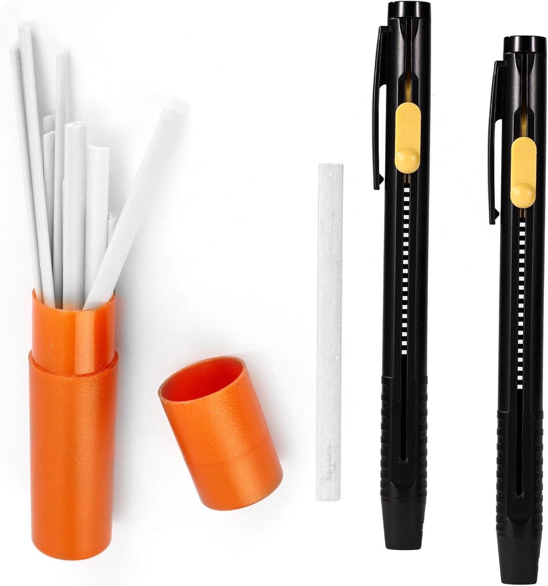 SnelShoppen - 23st Uitwisbare Textielmarkers Set voor Creatieve DIY Projecten - Inclusief 2 Uitwisbare Stiften, 20 Navullingen en 1 Pen Navuldoos - Pe