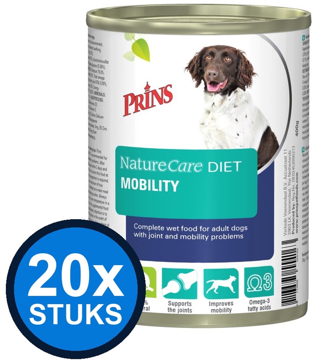 20x Prins - NatureCare dog dieet mobility 400gr - Hondenvoer - 400 g