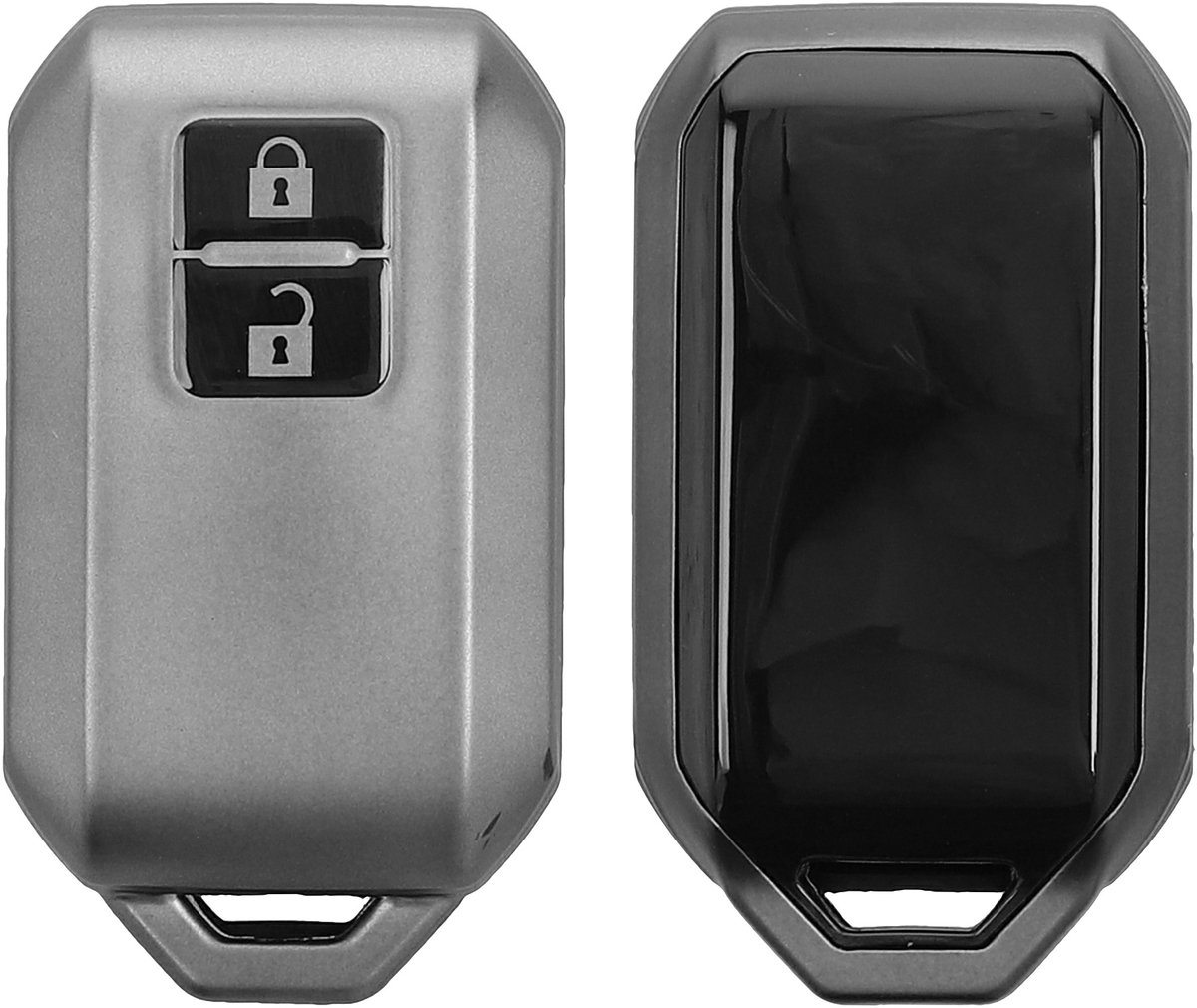 kwmobile autosleutel hoesje geschikt voor Suzuki 2-knops autosleutel Keyless Go hoes - TPU autosleutel behuizing - Beschermende auto sleutel case - Sleuteletui in mat zwart / zwart