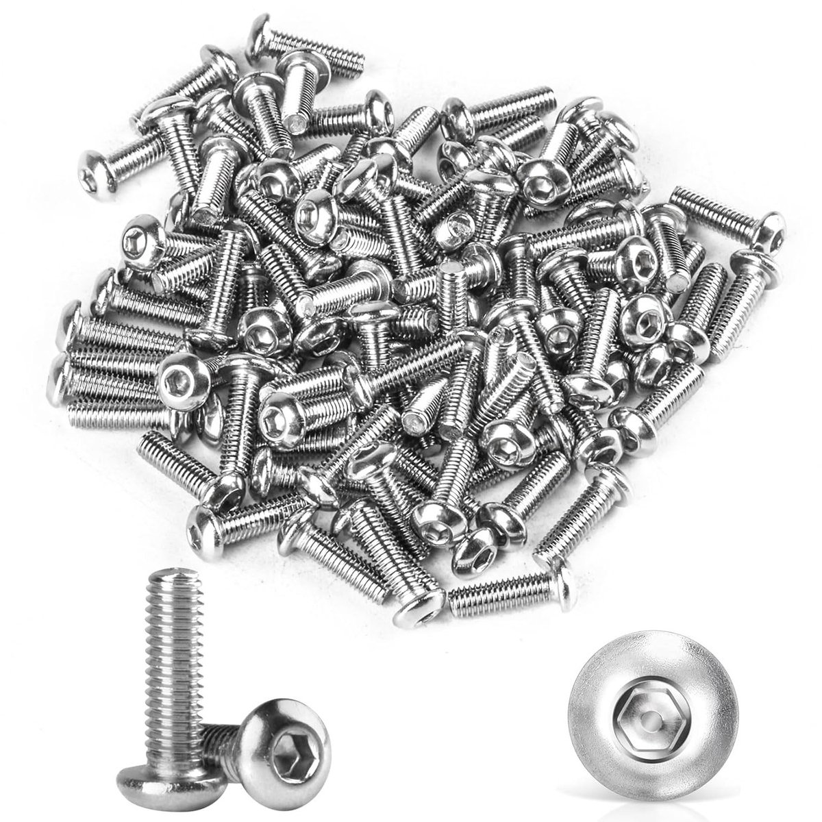 Schroefenset M3 - Machineschroeven - Bevestigen - Roestvrij Staal A2 - M3 x 10mm - Zilver