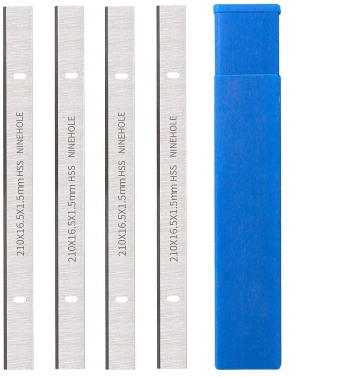 SnelShoppen - 4 Stuks HSS 210mm Planer Snijbladen, Vlakbank Mes voor Houtbewerking, 210 x 16.5 x 1.5mm, Geschikt voor Werkbanken met Breedte van 210mm