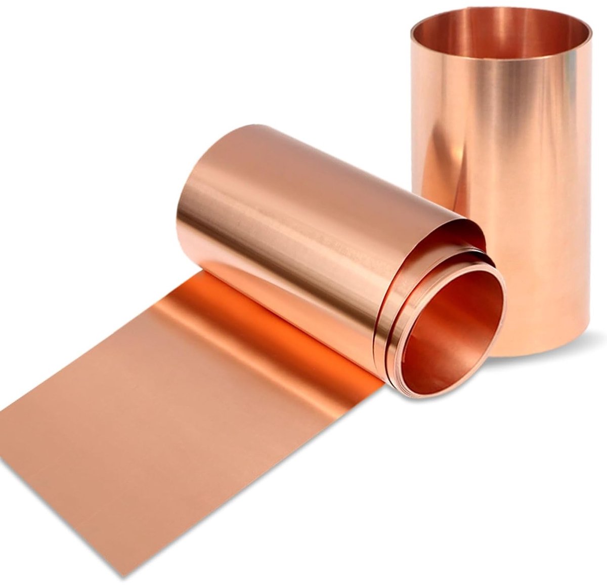 2 Stuks 99.9% Pure Koperen Plaat 0.1mm Dikte voor Metaalbewerking, Sieraden Maken en DIY Projecten | Afmetingen: 1000x200mm | Ideaal voor Printplaten en Creatieve Klussen