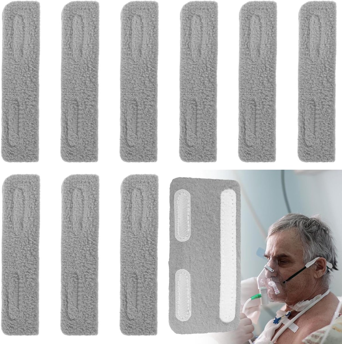 Zachte Nasale Cannule Oorkussens - 10 Stuks voor Comfort en Pijnverlichting bij Zuurstofgebruikers, Voorkomt Oorknobbels en Drukpunten